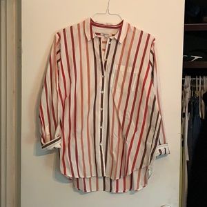 Striped boyfriend button up